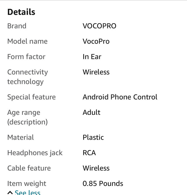 VocoPro Headphones, 8.00 x 4.00 x 12.00 (SilentSymphony in Headphones in City of Toronto - Image 4