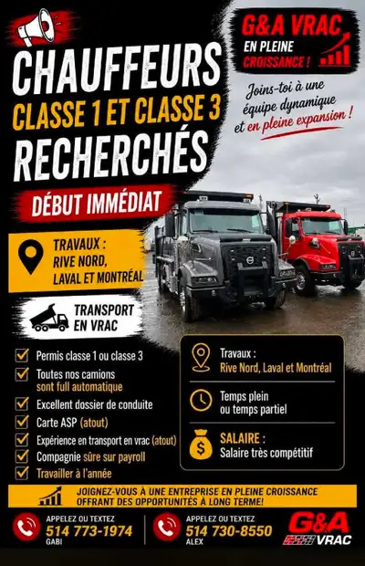 Chauffeur camion , View more