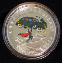 2014 $10 Superman .9999 Silver Proof Coin Action Comics #1 1938
