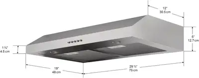 Ancona AN-1221 Slim SD330 30” 325 CFM Ducted Under Cabinet Range, View more