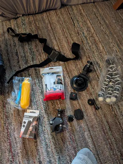 This collection of GoPro accessories and a dedicated carry bag provides everything you need to captu...