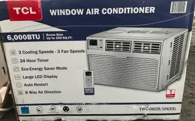TCL Climatiseur de fenêtre 6000 BTU télécommande+accessoires, View more