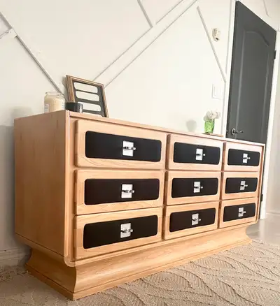 refinished mid century dresser , View more