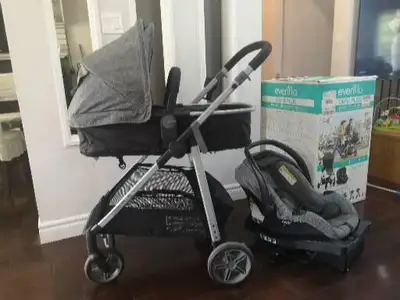 Baby stroller with baby carseat, View more