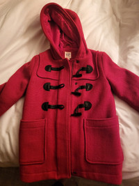 Children's red riding hood duffle coat, red 6-7 yrs