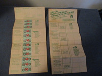 2 VINTAGE S & H GREEN STAMPS SAVER PAGES-SPERRY & HUTCHINSON