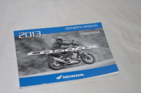 Manuel du propriétaire Honda CB500X 2013 Anglais