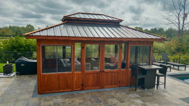 Gazébo en bois de cèdre rouge - Intimité dans Mobilier pour terrasse et jardin  à Granby - Image 2