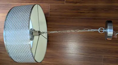 45 cm 3-Light Brushed Nickel Pendant Light Fixture with Frosted, View more
