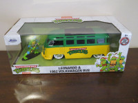 2 x VW. bus and truck Groot and Turtles die cast