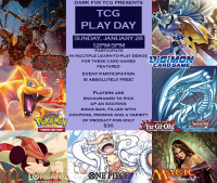TCG Play Day- Things to do Hamilton