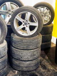 225/45R17 All Season tires and Volkswagen 5x112 alloy wheels