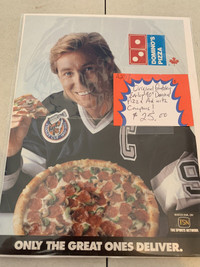 Wayne Gretzky 90’s RARE Domino’s Pizza Ad Coupons Showcase 305