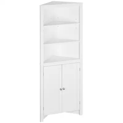 kleankin Tall Bathroom Storage Corner Cabinet with Doors, View more