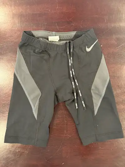 These are Nike Pro athletic shorts, perfect for workouts or running. They are in good condition, off...