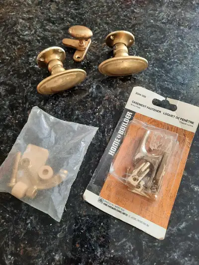 Poignée en laiton massif ,loquets et butoir, View more