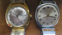 2 vintage working Men's TIMEX Electric wrist watches