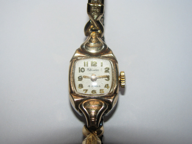 Vntg RARE One-Of-A-Kind SHUTE Wristwatch Swiss 15 Jewels Working in Arts & Collectibles in Saint John - Image 3
