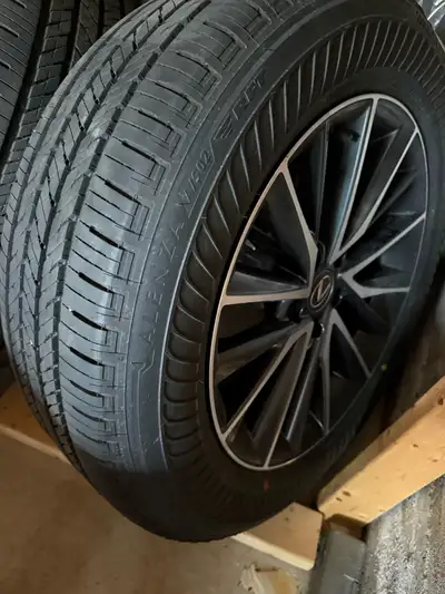 4 Brand new bridgestone alenza all season tires 235/60R18 Lexus rims with sensors off a 2025 NX