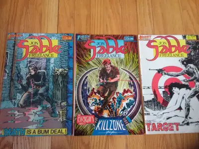 Selling 3 Jon Sable comics #2, 5, 7 by First Comics (1983). Asking $10 for the lot.