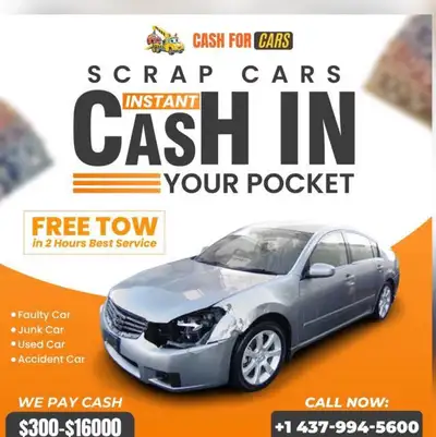 Top cash for scrap cars vans SUV, or ur unwanted vehicle we offer free towing high prices paid we us...