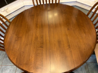 Solid maple Table with 6 chairs from Wheatons