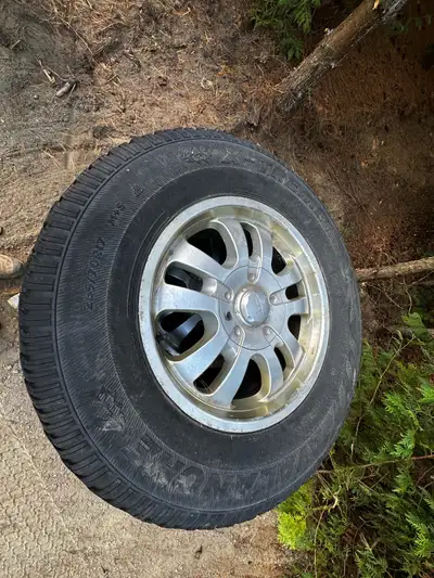 Selling a set of four 17 inch alloy rims to fit 265/70/17 tire tires. There is currently winter tire...