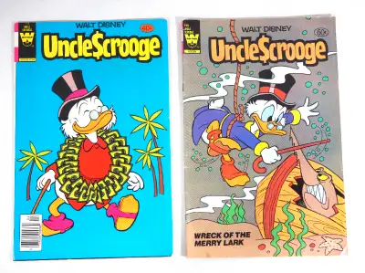 Unleash your inner nostalgic with these 2 Vintage Walt Disney Uncle Scrooge Comics, featuring issue...