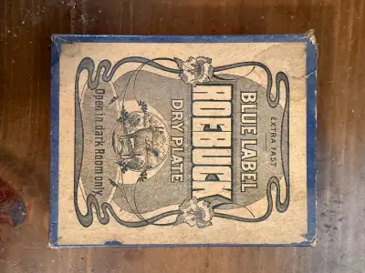 Antique Sears Roebuck "Blue Label" 4x5 Dry Plates - Origina, View more