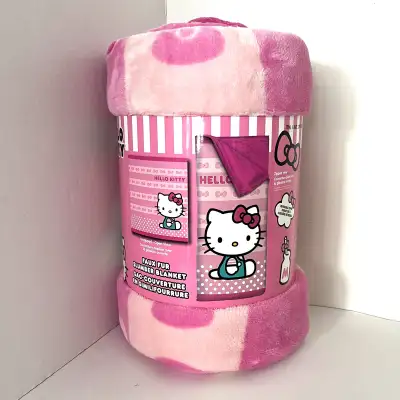Brand New Hello Kitty Faux Fur Slumber Blanket / Sleeping Bag, View more