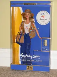 Sydney 2000 Olympic Pin Collector Barbie Mint New In Box