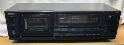 Step back in time with this AIWA AD-R470 HX PRO cassette deck, ready to bring your favourite tapes b...