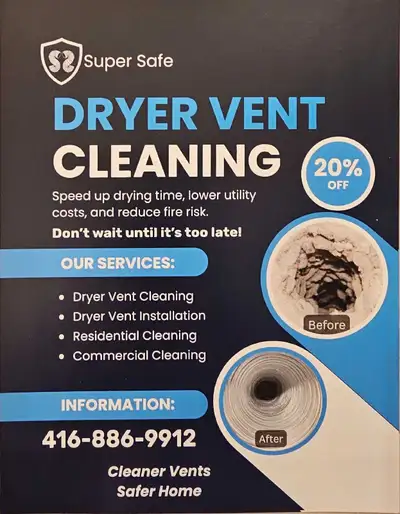 Dryer vent cleaning, View more