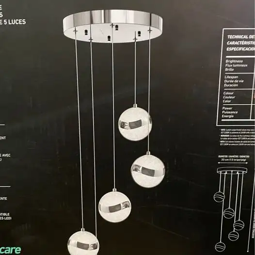 LED Pendant Fixture Wavey 5-light Chandelier in Other in Kitchener / Waterloo - Image 5