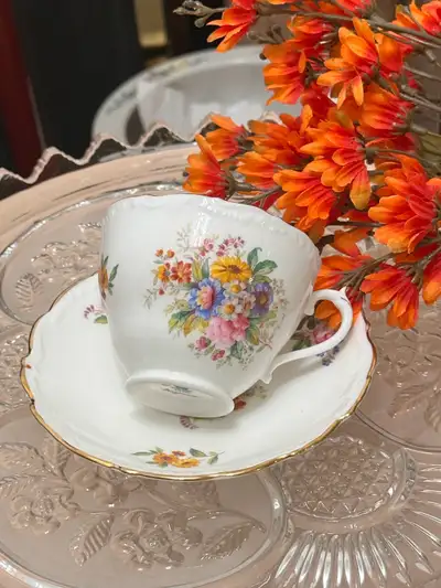 Fragrance pattern by Coalport Teacup & saucer. , View more