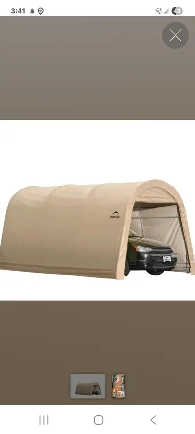 Shelter logic heavy duty auto shelter, View more