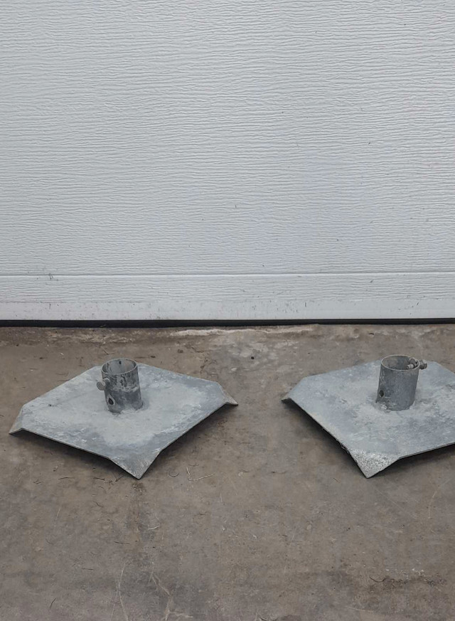 2 galvanized/ steel stationary dock mud pads in Other in Sudbury