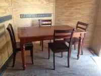 4 chaise solide en bois
