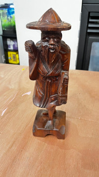 Chinese Hand Carved Boxwood Wood Figure Sculpture Statue Beautif
