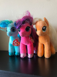 TY Beanie Baby Plush - My Little Pony - 7 inch Lot of Three