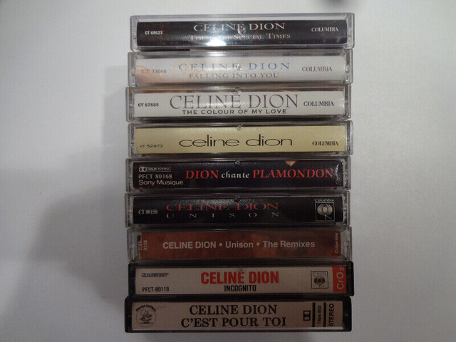 celine dion cassettes 4 track lot de 7 dans Art et objets de collection  à Longueuil/Rive Sud - Image 3