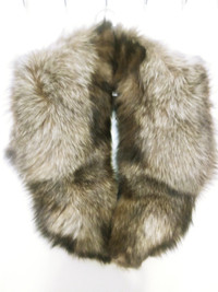 Silver fox long collar