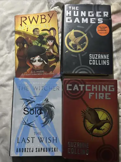 Selling a lot of four books! Includes: - The Witcher: The Last Wish by Andrzej Sapkowski (sold) - RW...