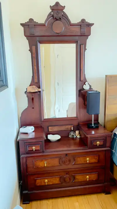Dresser has been refurbished, still has the original mirror Located in West Green Harbour NS