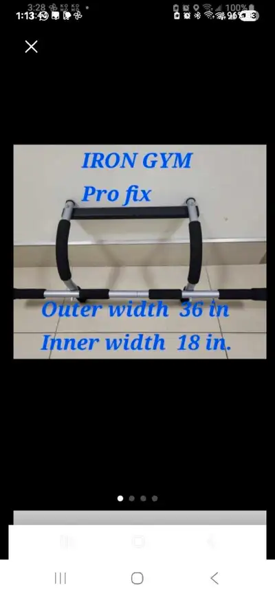 Iron Gym Pro Fix Total Upper Body Workout Steel Bar, View more