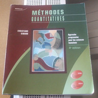 Manuel: Méthodes quantitatives 4 ed. de Christiane Simard