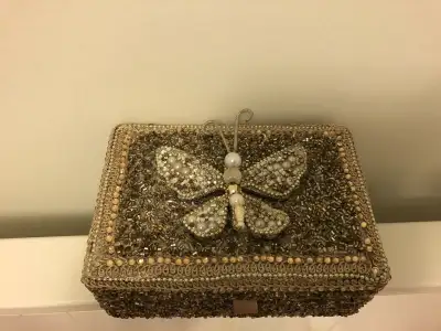 GUC! Pier1 butterfly beaded jewelry box. Posted in buy and sell, other in Oshawa / Durham Region. Fe...