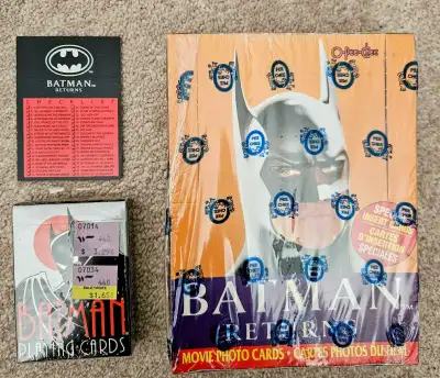 BATMAN RETURNS AND BATMAN PLAYING CARDS 1992, View more
