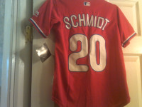 PHILLIES JERSEY MIKE SCHMIDT NEW WITH TAGS YOUTH SMALL