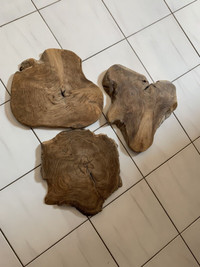Teak root slices/place mats/charcuterie board/table tops
